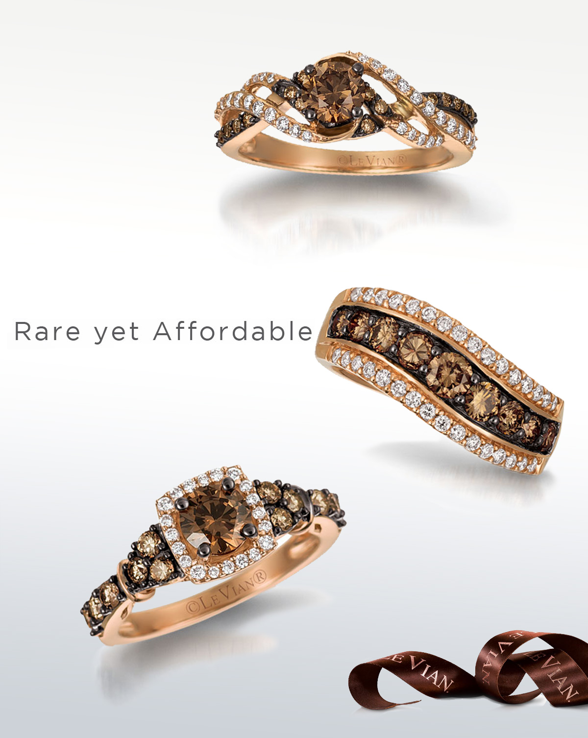 Le Vian Ring Featuring Nude And Chocolate Diamonds In 14K Strawberry